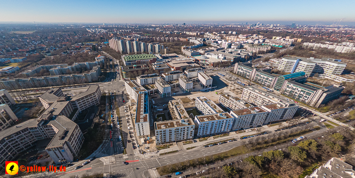 15.02.2023 - Luftbilder Perlach Plaza, Allianz, Wacker, Rentenversicherung, PEP